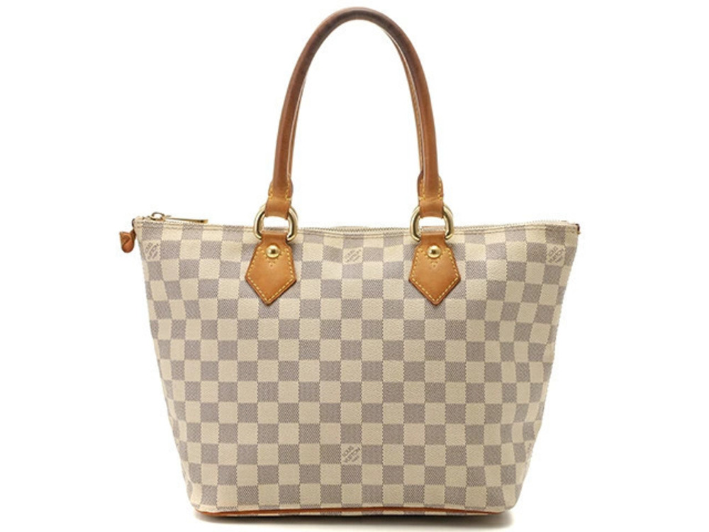 LOUIS VUITTON Saleya Handbag Damier Azur White